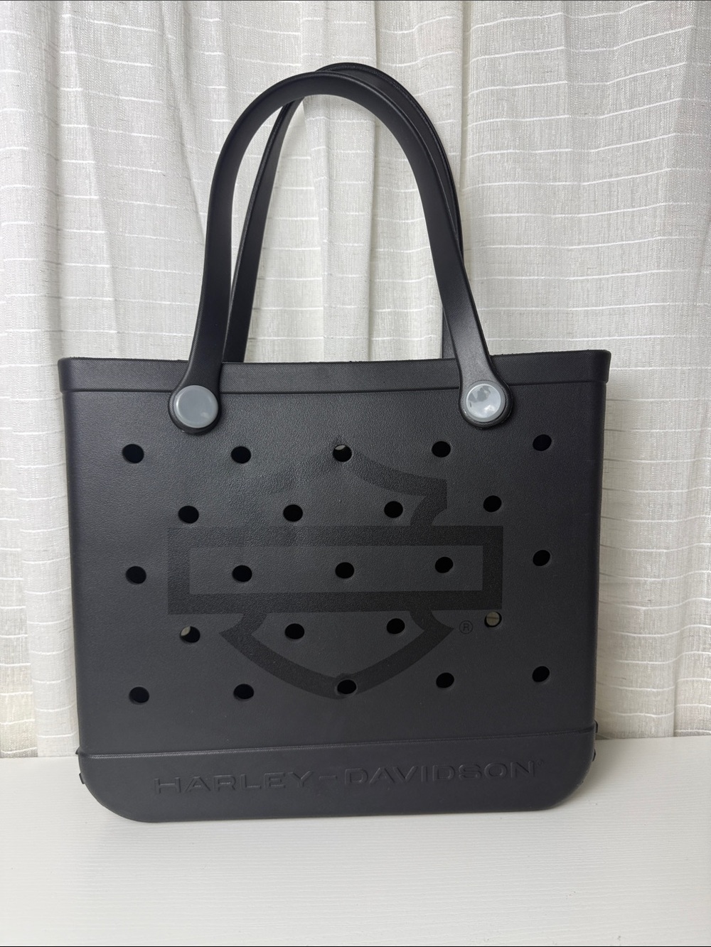 🌟Harley-Davidson 🌟Black Perforated Logo Tote